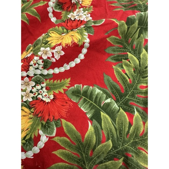 Vintage Hawaii USA Large Tropical Floral Sheath Dress Spaghetti Strap Vacation - Picture 2 of 10